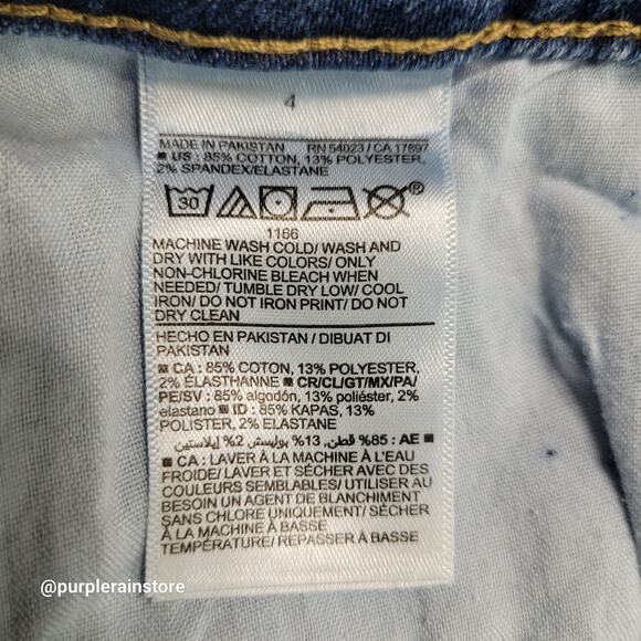 Old Navy Jeans Size 4 OG Straight High Rise Tummy Control Medium Wash - Picture 5 of 11